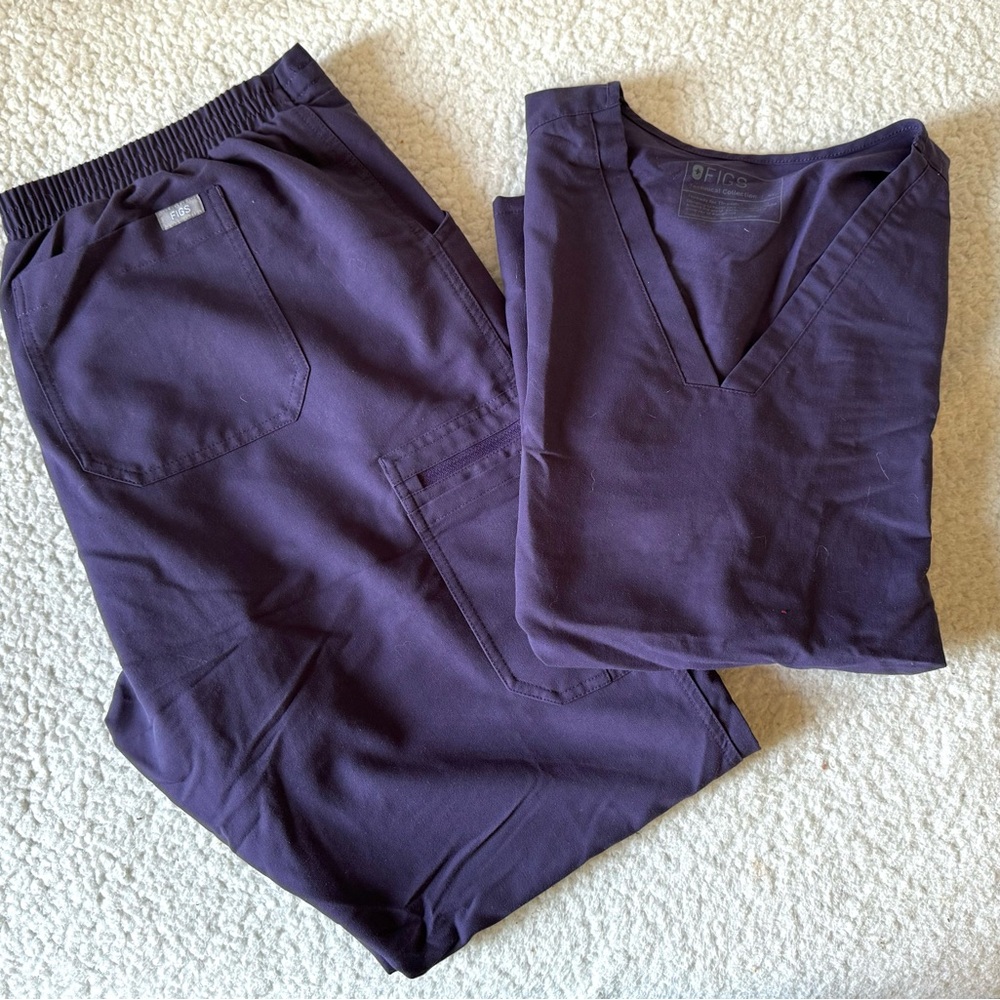 FIGS Scrub Set Limited Edition Color Purple Shadow